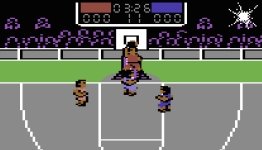 The latest sports game is a 2-on-2 half court b-ball battle…for Commodore 64