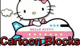 Hello Kitty cartoon blocks LEGO Hello Kitty on airplane BALODY brand