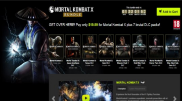 Mortal Kombat X Bundle has the core Steam game and 7 DLC for $19.99