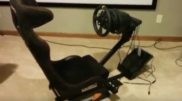 Thrustmaster TM Leather 28 GT Wheel Unboxing, TX Base, Playseat, and Forza 6 Demo