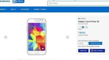 Samsung Galaxy Core Prime VE launched on Samsung India e-store