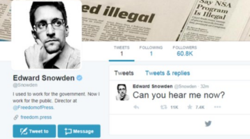 Edward Snowden joins Twitter and follows NSA