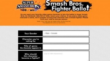 Ten characters worthy of a vote in the Smash Bros Fighter Ballot