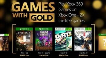 Xbox Live Games With Gold For November 2015