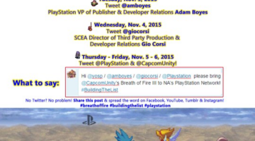 Breath of Fire III & IV PSN request campaign is underway