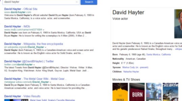 Yahoo Search is using Kiefer Sutherland’s image when you search David Hayter!