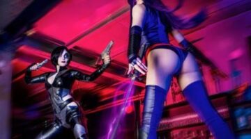 Rogue, Psylocke, and Domino cosplay in Deadpool video game