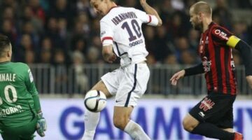 Nice 0-3 Paris Saint-Germain: Ibrahimovic & Cavani on target in simple win