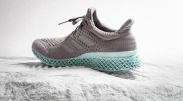 A 3D printed shoe made from collected ocean plastic waste