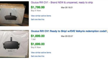 Oculus Rift VR headsets fetching extreme prices on eBay