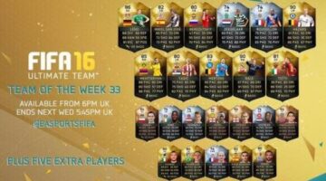 FIFA 16 Ultimate Team of the Week 33 – TOTW April 27th
