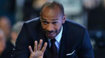 Thierry Henry forces himself to laugh at Rio Ferdinand’s joke