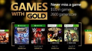 Xbox Live Games With Gold For August 2016