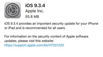 Apple thwarts jailbreakers with iOS 9.3.4 update