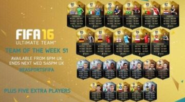 FIFA 16 Ultimate Team of the Week – Aug 31st (TOTW 51)