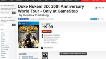 Duke Nukem 20th Anniversary Edition Appears to be a Gamestop Exclusive