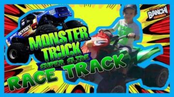 Monster Truck Toy Racetrack Super Slide Power Wheels Adventure | Banchi Brothers Toy Review
