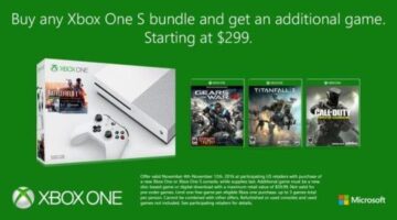 Buy an Xbox One S, Get A Free Game (November 4th-12th)