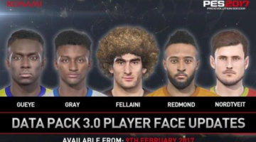 Third Data Pack for PES 2017 detailed and dated by Konami