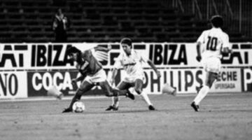 No fans, five greats and a famous nutmeg – when Maradona’s Napoli last went to Real