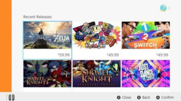 First Look at Nintendo Switch eShop