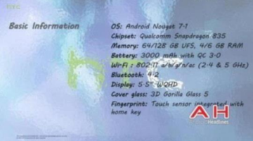 HTC U (Ocean) Specifications | Features Leaked