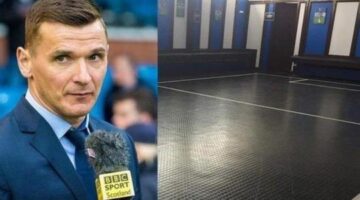 Kilmarnock boss explains why he put a pitch on their dressing room floor.