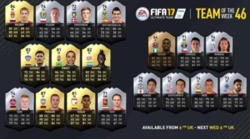 FIFA Ultimate Team Team of the Week (TOTW) #46 – August 2nd 2017