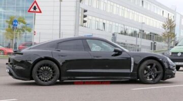 Porsche’s Mission E caught testing alongside Tesla vehicles