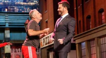 Jon Stewart Breakdances Onto ‘Jimmy Kimmel Live’ With an Awkward Offer