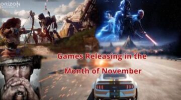 Games Releasing in the Month of November