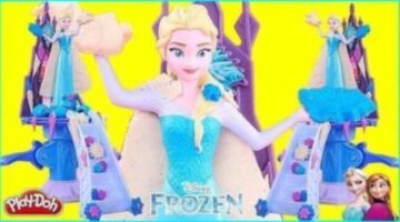 Disney Princess Frozen Elsa superhero|Easy Learn Colors for kids With Barbie Princess Playdoh