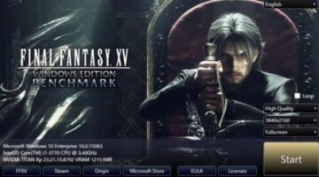 FFXV PC Benchmark Issues Will Be Resolved, SE Says; Final Game Includes Highly Customizable Settings