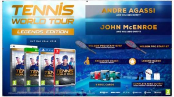 Tennis World Tour preorder bonuses and Legends Edition detailed