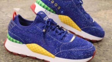 Exclusive pics show the Puma x Sonic RS-0 trainers in all their glory