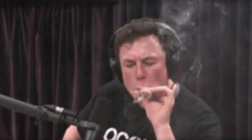 Elon Musk Smokes Weed on Live TV as Tesla Shares Tumble