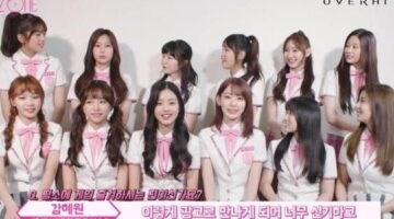 Korean-Japanese girl group IZ*ONE put on their uniforms again for mobile game ‘OVERHIT’