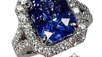 9.54 ct Untreated Platinum Sapphire Engagement ring, GIA Blue Natural Princess Cut Sapphire – 3145