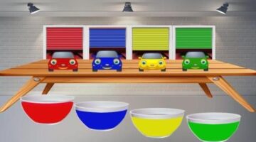 Colors for kids to learn with cars and Water Tank Truck Toys