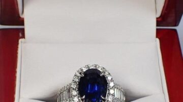 5.48 ct Untreated Platinum Sapphire Engagement Ring, GIA – 3141