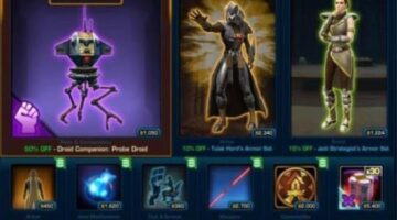 SWTOR – Changes to the Cartel Market — Monday November 12 2018