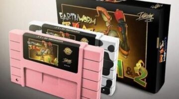Earthworm Jim SNES Cartridge Coming from iam8bit