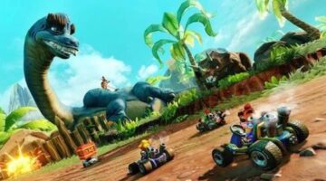 Crash Team Racing Nitro-Fueled New Free DLC Gameplay featuring Baby Coco and the new prehistoric map