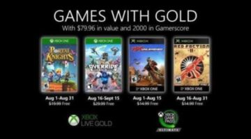 New Games with Gold for August 2020