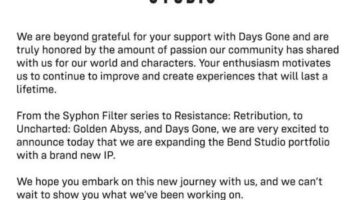 Days Gone developer Bend Studio says it’s working on a new IP