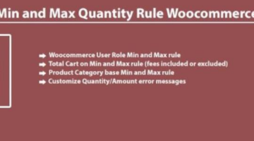Min and Max Quantity Rule For Woocommerce