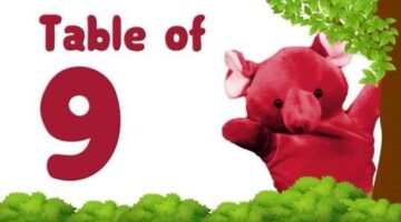 Table of 9 | 9 Times Table | Table of Number Nine | Nine Times Table