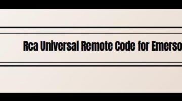 Rca Universal Remote Code for Emerson TV & Programming methods