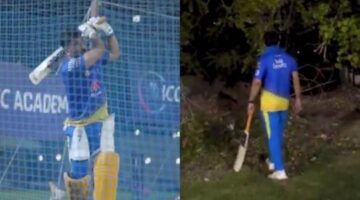 MS Dhoni hits sixes out of the park; involves team along with himself to find lost balls