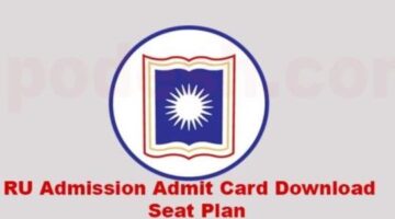 RU Admission Admit Card Download Seat Plan 2020-21Admission.ru.ac.bd